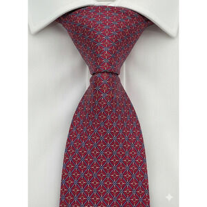 Brooks Brothers red square chain design pure silk tie - 60"